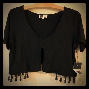 Women’s black crop top